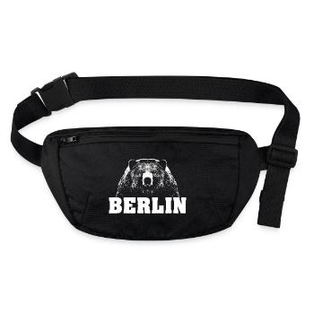Berlin Bear - Stanley/Stella recycled Hip Bag  - black - Front