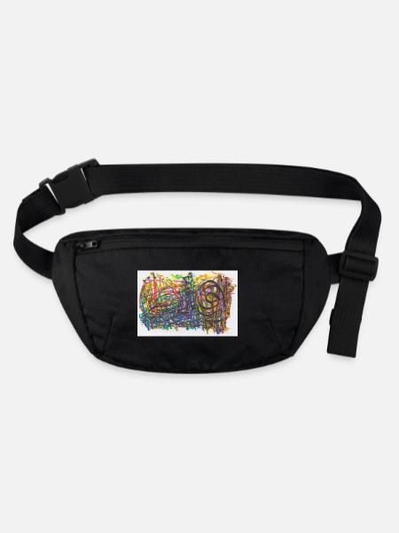 240628 02 - Stanley/Stella recycelte Gürteltasche - Schwarz - Vorne