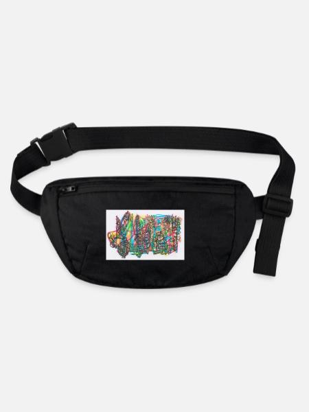240626 02 - Stanley/Stella recycelte Gürteltasche - Schwarz - Vorne
