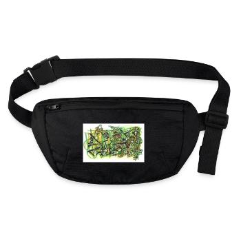 240703 01 - Stanley/Stella recycelte Gürteltasche - Schwarz - Vorne