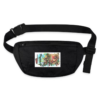 240703 03 - Stanley/Stella recycelte Gürteltasche - Schwarz - Vorne