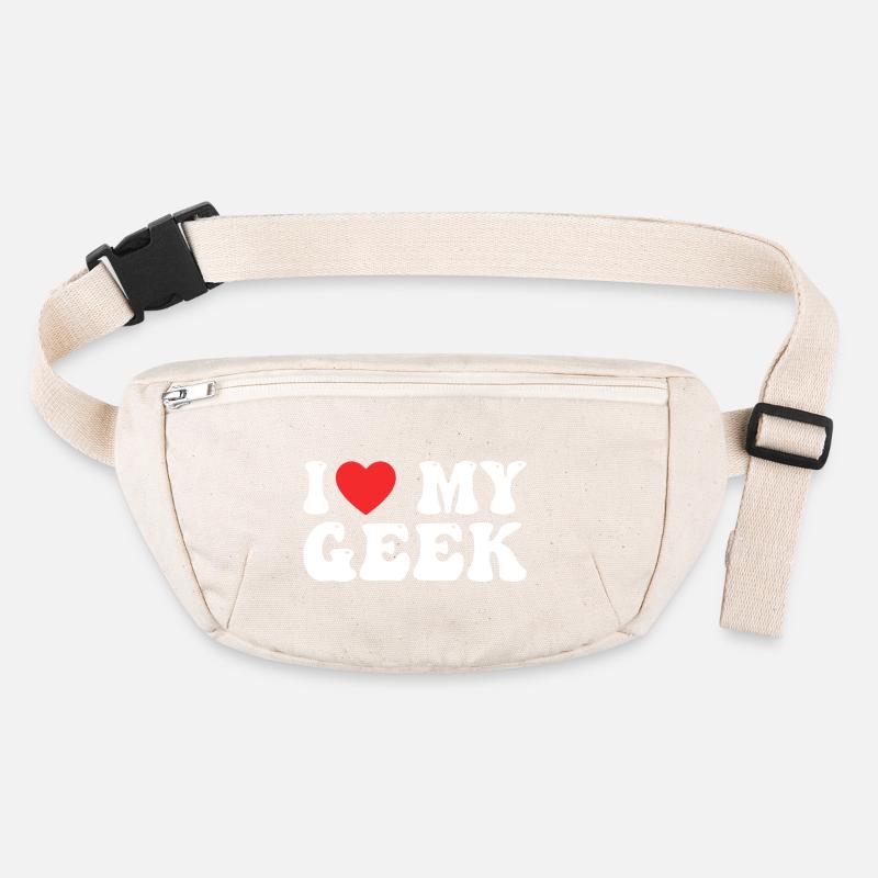 Ich liebe meinen Geek Stanley/Stella recycelte Gürteltasche
