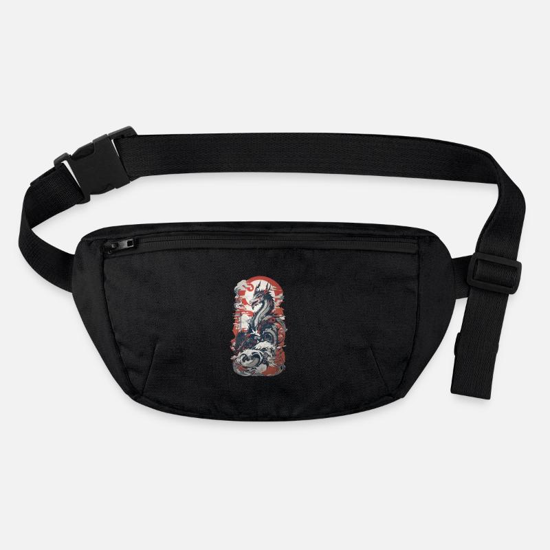 Dragon de style ukiyo-e dans l’art du design rétro Sac banane recyclé Stanley/Stella