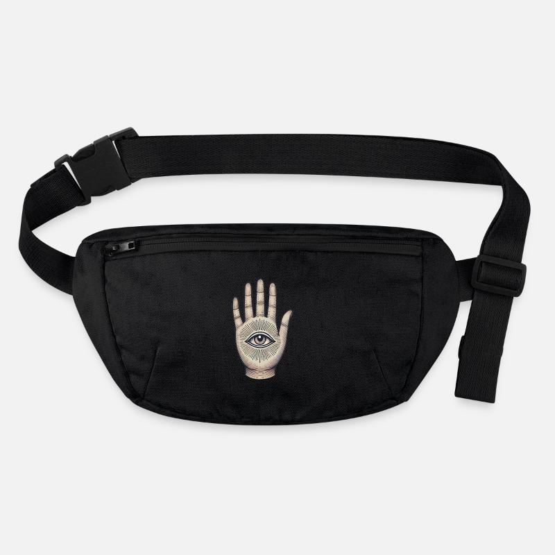 Oeil dans la main symbole mystique Design Sac banane recyclé Stanley/Stella