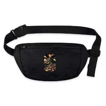 Majesté volcanique : Lave tourbillonnante Art graphique - Sac banane recyclé Stanley/Stella - noir - Devant