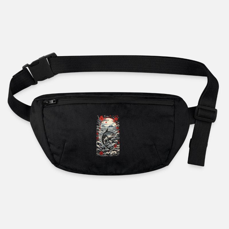 Ukiyo-E Thon Japonais Fleur De Cerisier Design Sac banane recyclé Stanley/Stella