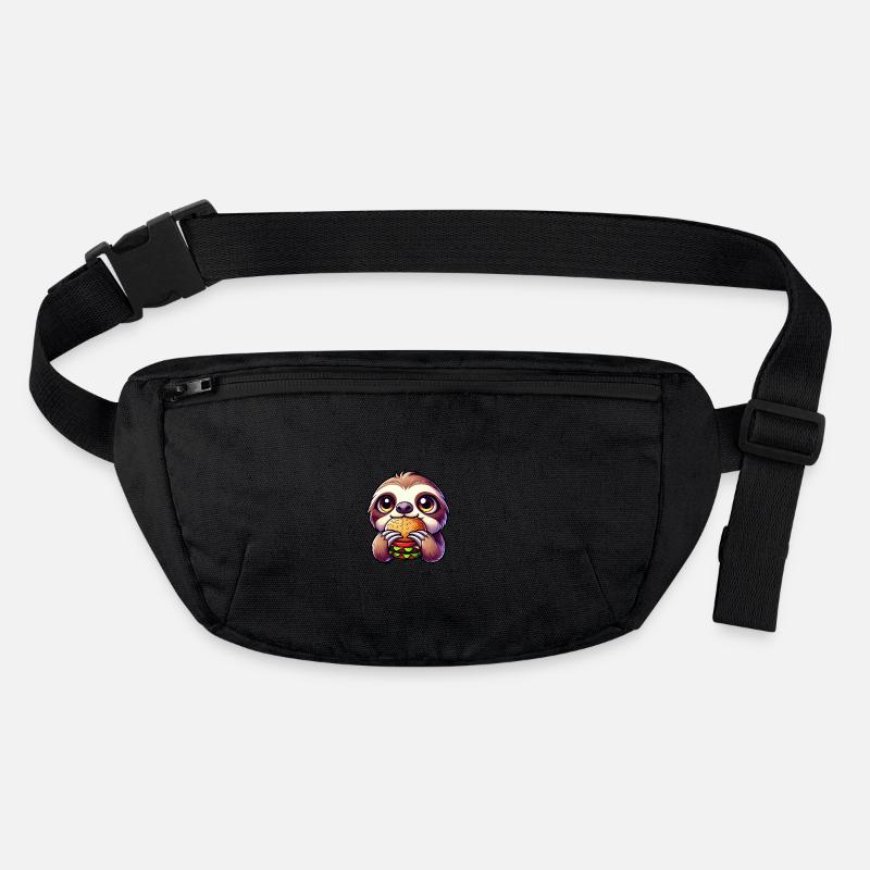Funny Sloth Burger Cartoon Design Stanley/Stella recycled Hip Bag 