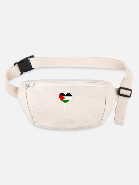 Free palestine - Stanley/Stella recycled Hip Bag  - natural - Front