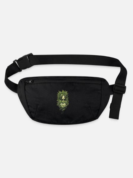 Pflanzenliebe mit Herz Aesthetic Design - Stanley/Stella recycelte Gürteltasche - Schwarz - Vorne