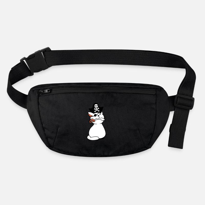 Cute Pirate Cat Buccaneer Eye Patch Hat Saber Stanley/Stella recycled Hip Bag 