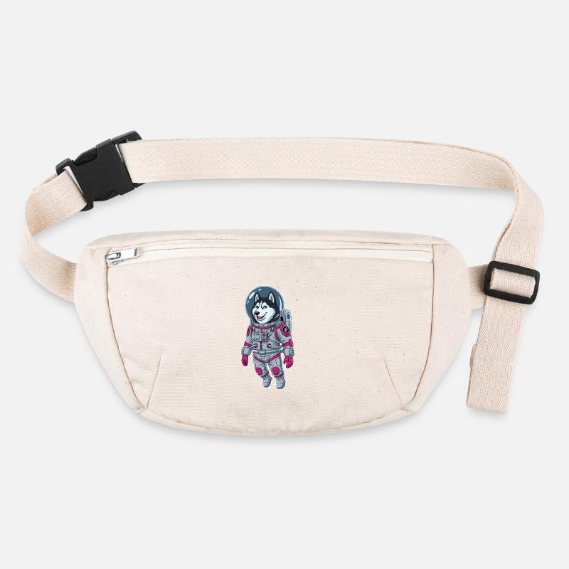 Chien Husky Sibérien Astronaute Espace Rose Sac banane recyclé Stanley/Stella