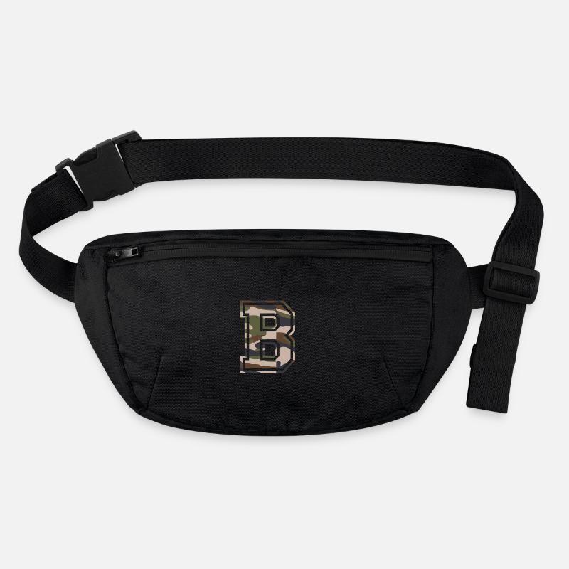 B, Monogram, Camouflage Green-Brown Stanley/Stella recycled Hip Bag 