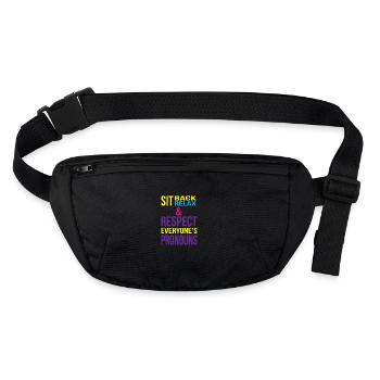 Au-delà de la binarité | Collection Inclusivité 2.0 - Sac banane recyclé Stanley/Stella - noir - Devant