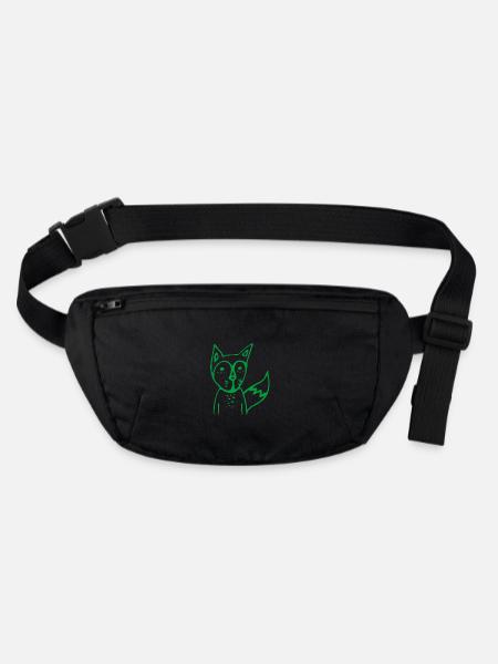 FUCHS green - Stanley/Stella recycelte Gürteltasche - Schwarz - Vorne