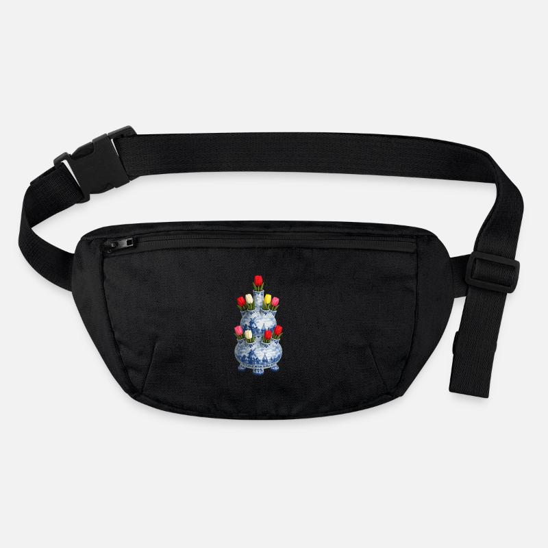 Motif du vase tulipe de Delft Sac banane recyclé Stanley/Stella