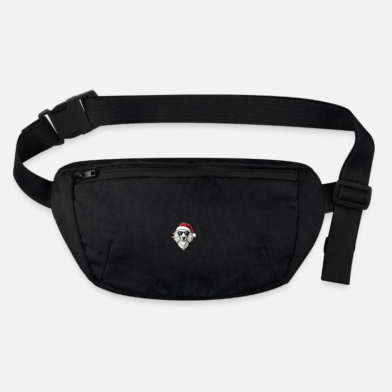 Caniche chien Noël cool Sac banane recyclé Stanley/Stella