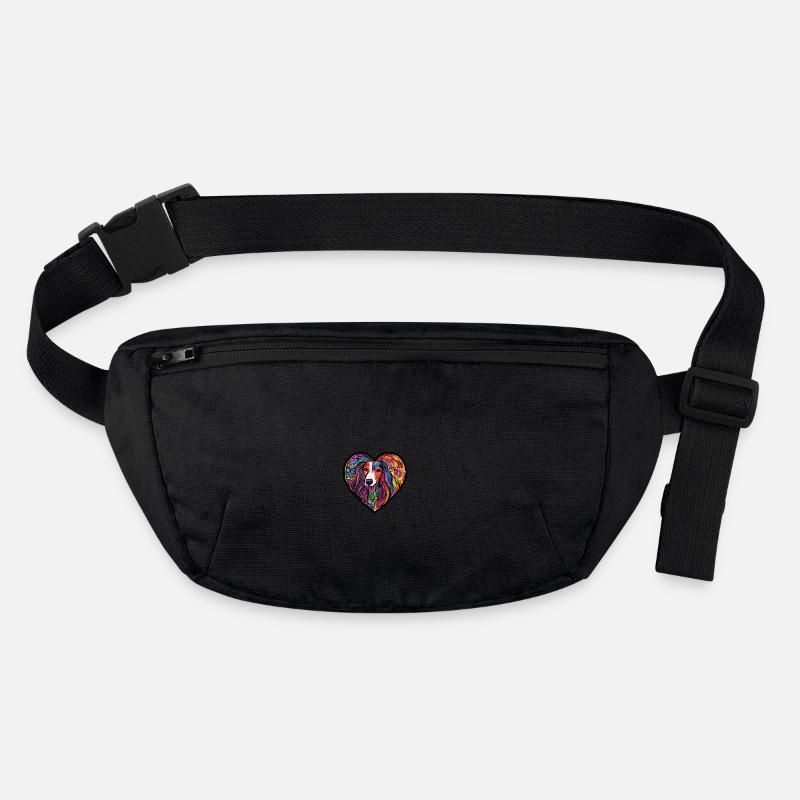 Lévrier Afghan Chien Coeur Amour Sac banane recyclé Stanley/Stella