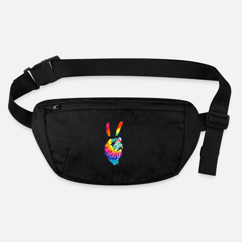 Frieden Sieg Batik-Handzeichen Stanley/Stella recycelte Gürteltasche