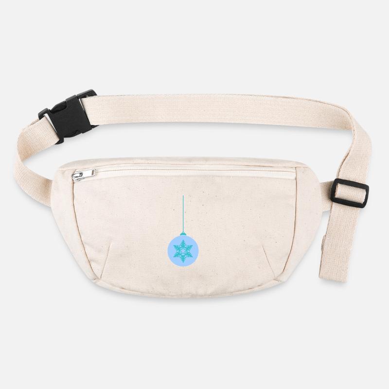 Weihnachtskugel Schneeflocken Blau Ornament Stanley/Stella recycelte Gürteltasche