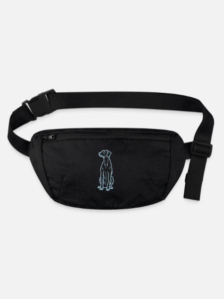 hongarianvizsla_02 - Sac banane recyclé Stanley/Stella - noir - Devant