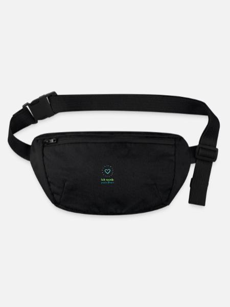 Ich werde großer Bruder von meinem Bruder - Stanley/Stella recycelte Gürteltasche - Schwarz - Vorne