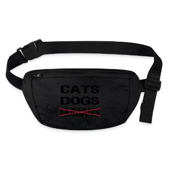 CHATS CHIENS - Sac banane recyclé Stanley/Stella - noir - Devant