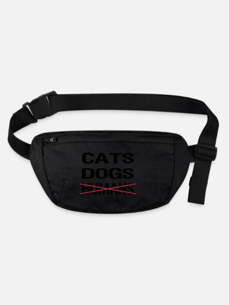 CHATS CHIENS - Sac banane recyclé Stanley/Stella - noir - Devant