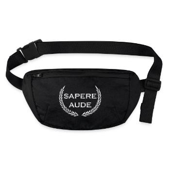 Sapere Aude - Proverbe latin - Sac banane recyclé Stanley/Stella - noir - Devant