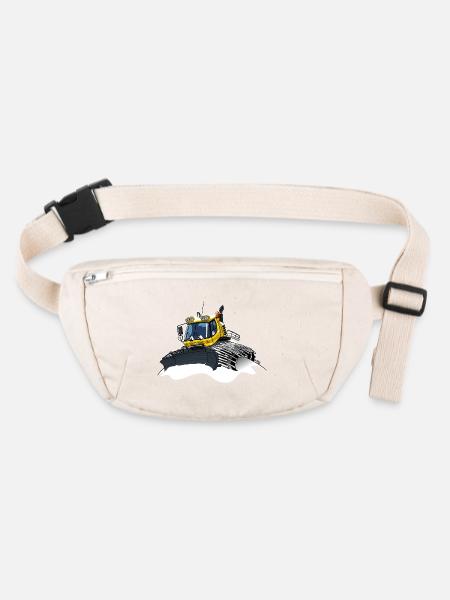 pelle à neige jaune neige - Sac banane recyclé Stanley/Stella - blanc naturel - Devant
