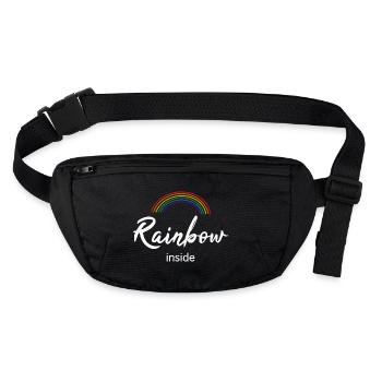 Rainbow inside - Stanley/Stella recycelte Gürteltasche - Schwarz - Vorne