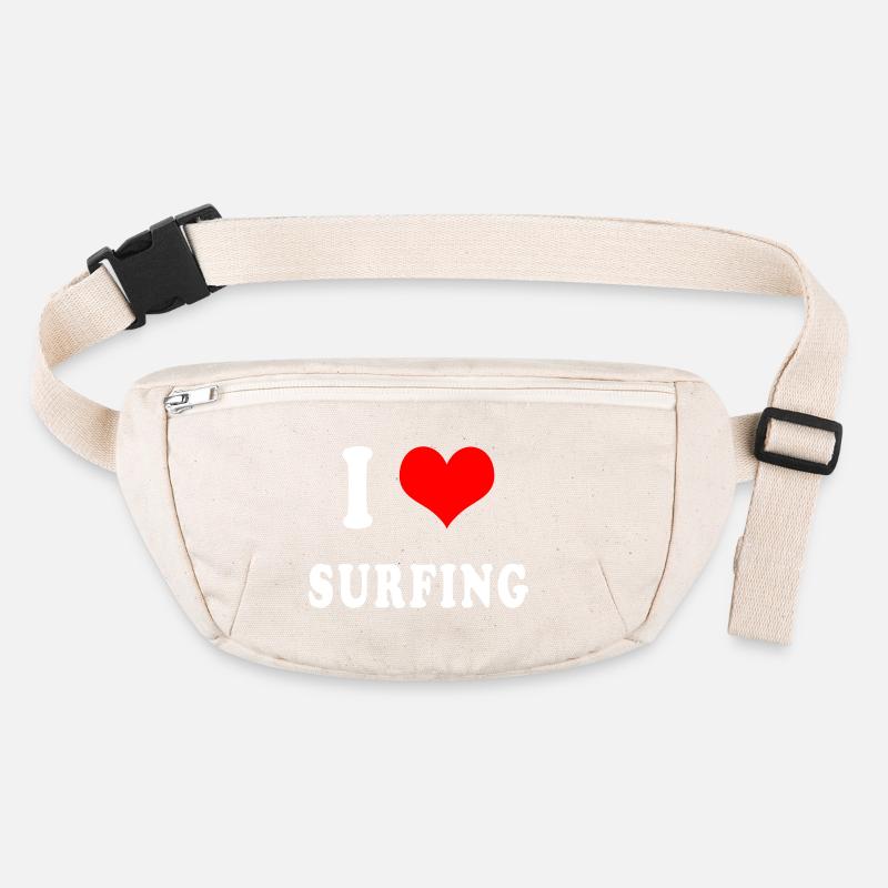 Ich liebe Surfen Stanley/Stella recycelte Gürteltasche