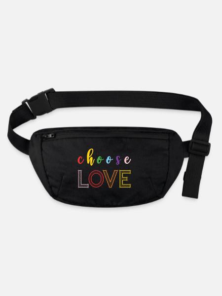 Pride Month - Liebe - Stanley/Stella recycelte Gürteltasche - Schwarz - Vorne