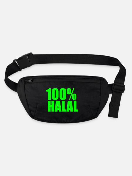 Halal - Stanley/Stella recycelte Gürteltasche - Schwarz - Vorne
