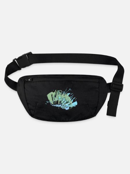 Skater - Stanley/Stella recycelte Gürteltasche - Schwarz - Vorne