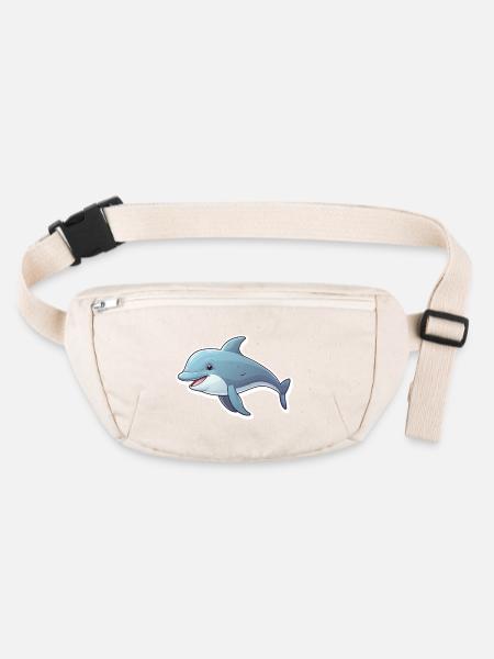 Dauphin Mignon - Sac banane recyclé Stanley/Stella - blanc naturel - Devant