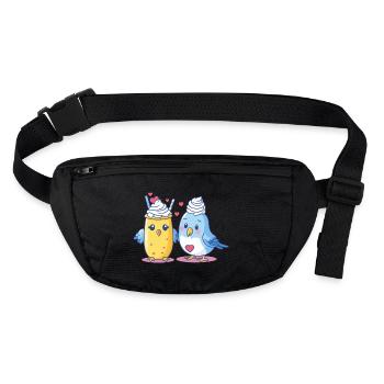 Bird topping - Stanley/Stella recycled Hip Bag  - black - Front