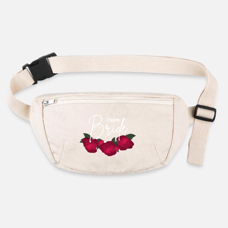 Team Bride Minimalist Red Flower Stanley/Stella recycled Hip Bag 