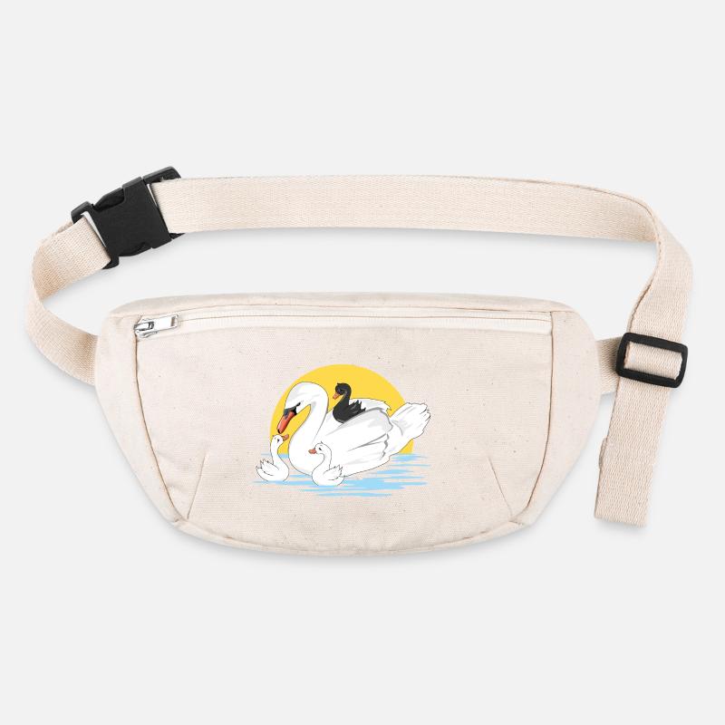 White swan mom and her three babies Stanley/Stella recycled Hip Bag 