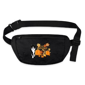 Saison des chats effrayants - Sac banane recyclé Stanley/Stella - noir - Devant