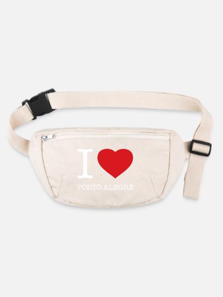 I LOVE PORTO ALEGRE - Stanley/Stella recycled Hip Bag  - natural - Front