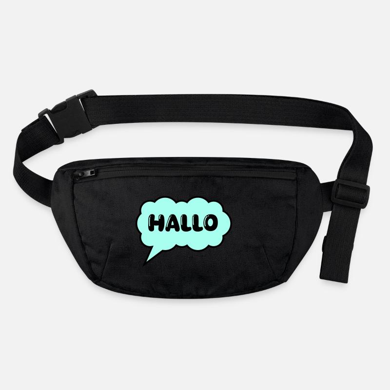 Speech bubble Hello Stanley/Stella recycled Hip Bag 