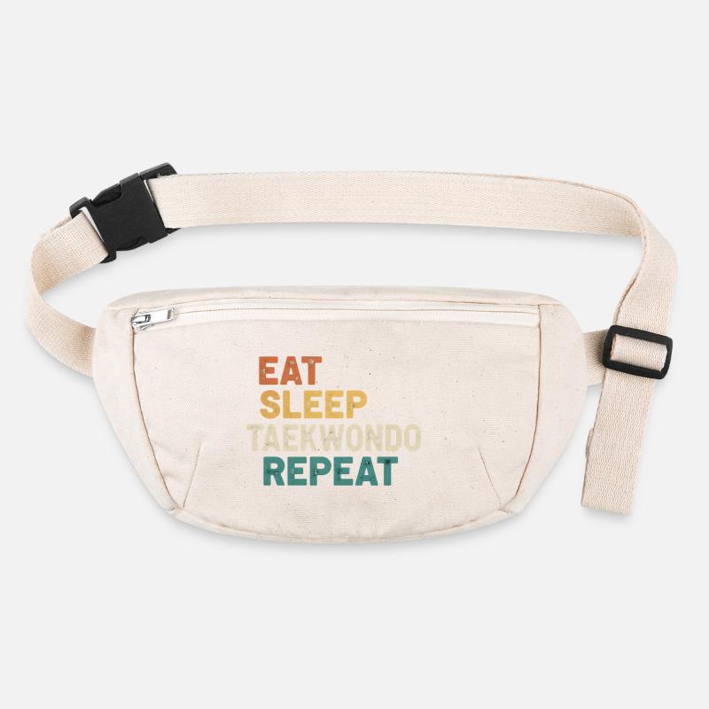 Eat Sleep Taekwondo Repeat - Retro Kampfsport  Stanley/Stella recycelte Gürteltasche