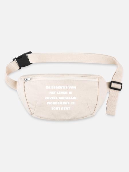 Wirklich du selbst Lebensessenz - Stanley/Stella recycelte Gürteltasche - Naturweiß - Vorne