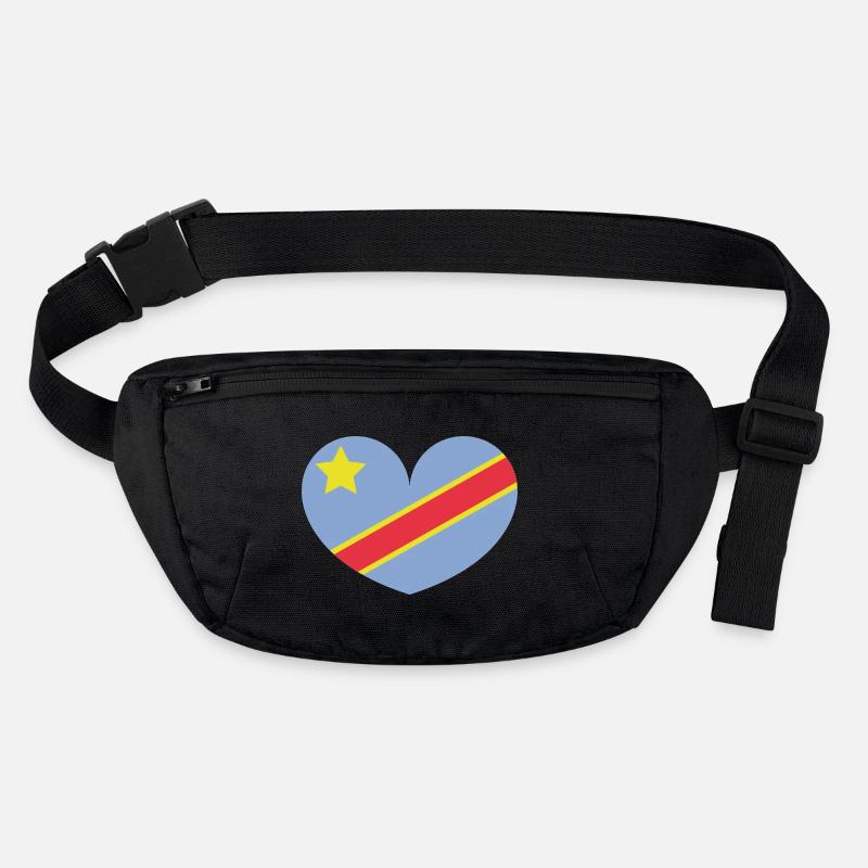 Congo heart flag Stanley/Stella recycled Hip Bag 
