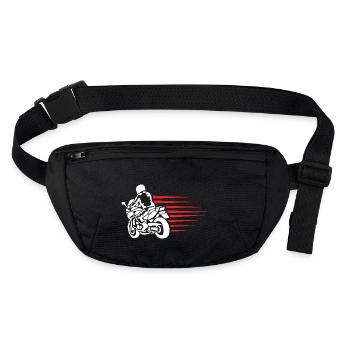 Cadeau de chemise de moto motif motard - Sac banane recyclé Stanley/Stella - noir - Devant