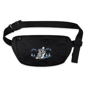 Motif Motard Chemise Cadeau - Sac banane recyclé Stanley/Stella - noir - Devant