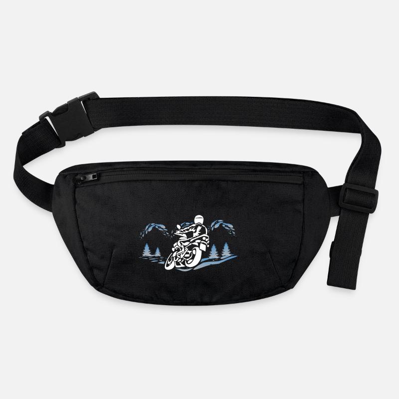 Motiv Motorradfahrer Biker Shirt Geschenk - Stanley/Stella recycelte Gürteltasche - Schwarz