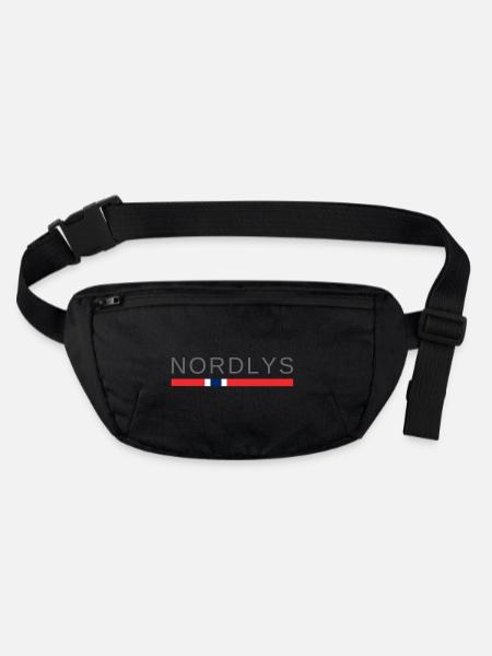 Northern Lights Norway - Stanley/Stella recycled Hip Bag  - black - Front