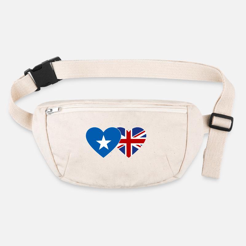 Somalia England Flagge Herz Stanley/Stella recycelte Gürteltasche