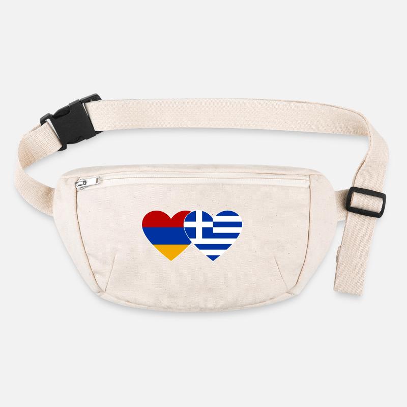 Armenia Greece Flag Heart Stanley/Stella recycled Hip Bag 